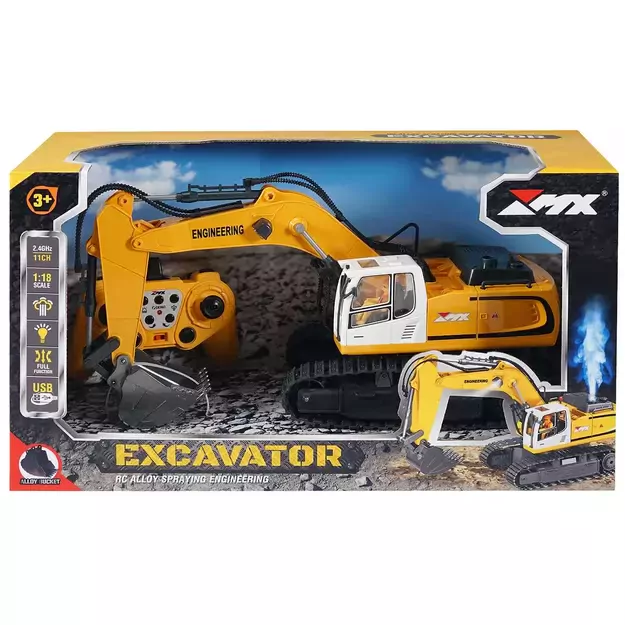 MX R/C Constructions - Excavator R/C 1:18 2,4GHz, 3,7V Li-Ion 11 channels (471467) 1