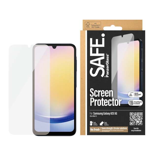 SAFE by PanzerGlass - Screen Protector - Samsung Galaxy A25 5G - Ultra-Wide Fit 1