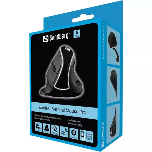 Sandberg - Wireless Vertical Mouse Pro 8