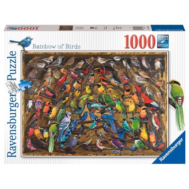 Ravensburger - Puzzle -  Rainbow of Birds 1000p (12000281)