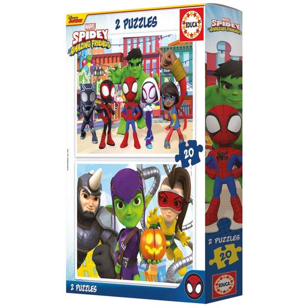 Educa - Puzzle - 2x20 Spidey & His Amazing Friends (80-19296) 2