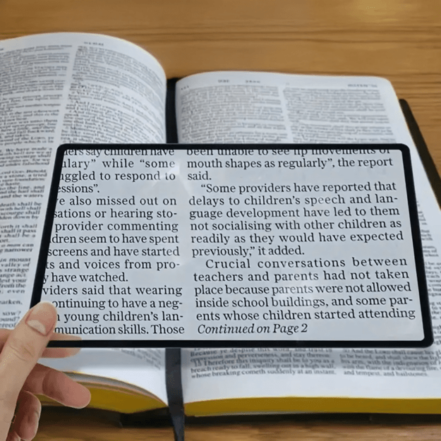 Suurenduskile Paindlik suurendusklaas 12 x 18 cm Lihtne lugeda