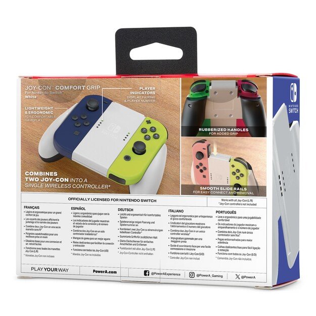 PowerA Joy-Con Comfort Grip ‒ White (Nintendo Switch)