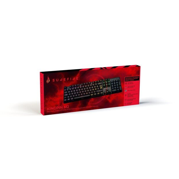 SUREFIRE - KingPin M2 Mech. Gaming RGB Keyboard QWERTY Nordic