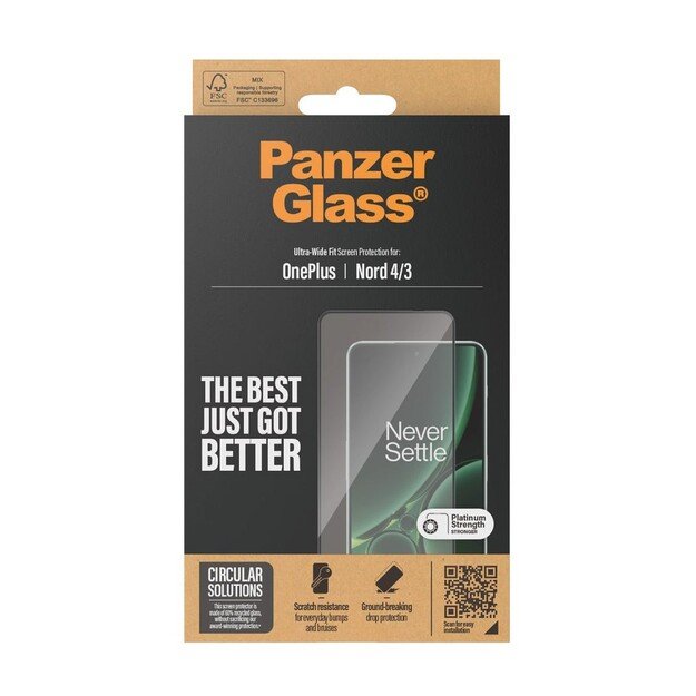 PanzerGlass - Screen Protector - OnePlus Nord 4. 3 - Ultra-Wide Fit