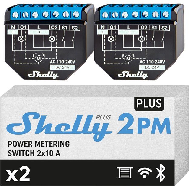 Shelly - Plus 2PM (Dual Pack) - Elevate Your Smart Home Experience
