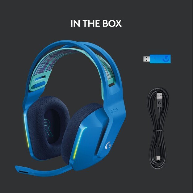 Logitech - G733 LIGHTSPEED Headset - BLUE - 2.4GHZ