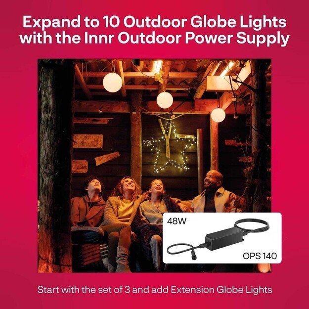Innr - Smart Outdoor Globe Light - 3 Globes - Zigbee
