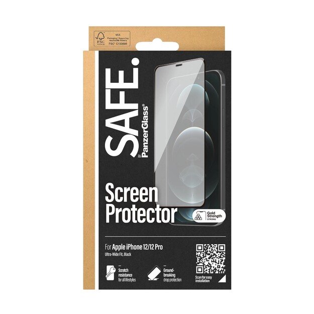 SAFE by PanzerGlass - Screen Protector Apple iPhone 12 - 12 Pro - Edge-to-Edge 2