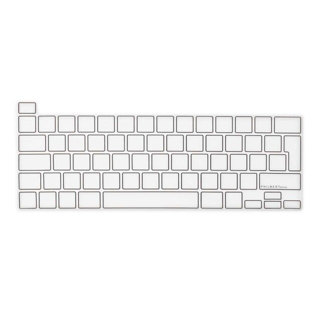 Philbert - Keyboard cover Europe MacBook Pro 13” M1-M2 2020/2022 and 16” 2019 - Transparent/Black