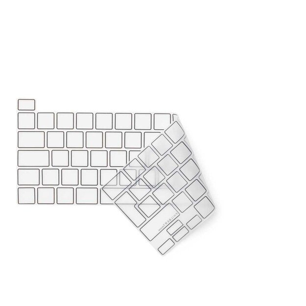 Philbert - Keyboard cover Europe MacBook Pro 13” M1-M2 2020/2022 and 16” 2019 - Transparent/Black