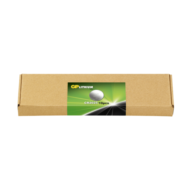 GP - Lithium Cell Battery CR2025, E-BOX, 10-pack