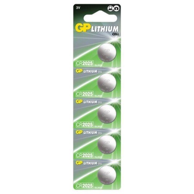 GP - Lithium Cell Battery CR2025, E-BOX, 10-pack