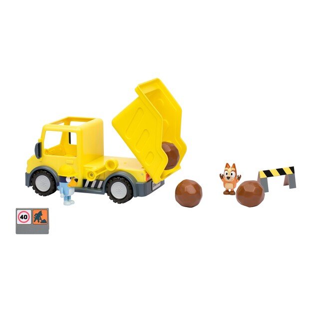 Bluey - Bluey's Dump Truck with Exclusive Hard-Hat Bluey and Muddy Bingo Figures - (90317)