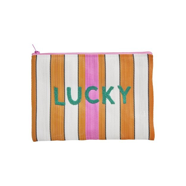 Rice - Recycled Plastic Pouch Bag Lucky Print