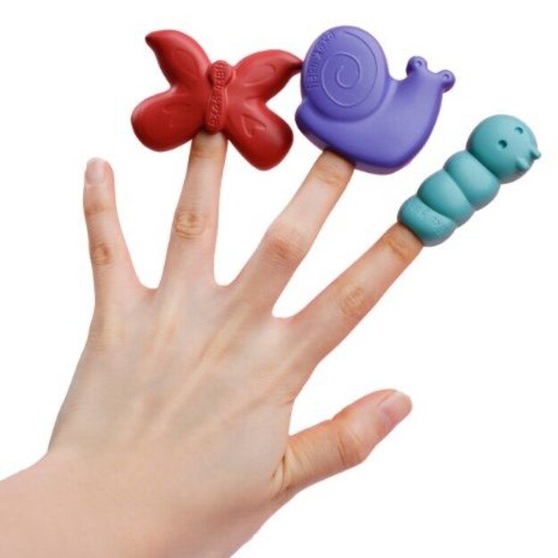 Haku Yoka - Shaped Crayons - 6 x Garden Finger Crayons - (59CP233114)
