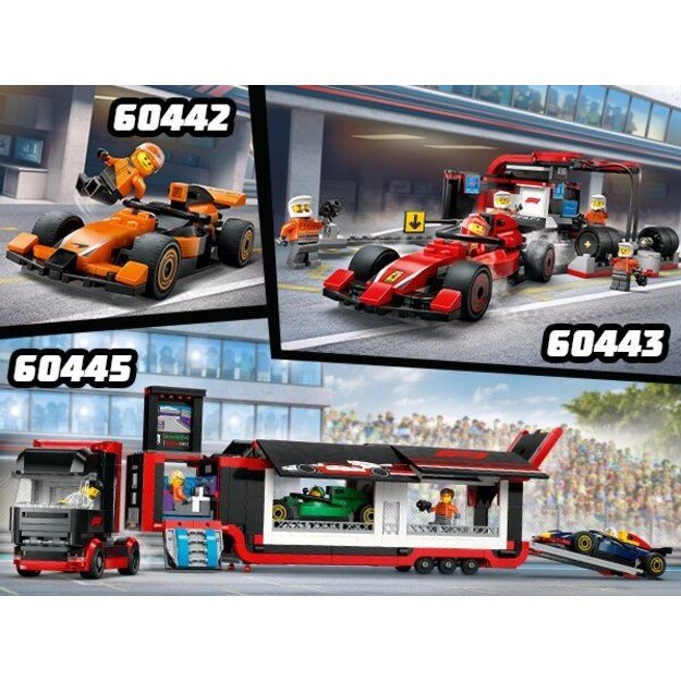 LEGO - LEGO City - F1® Truck with RB20 & AMR24 F1® Cars (60445)