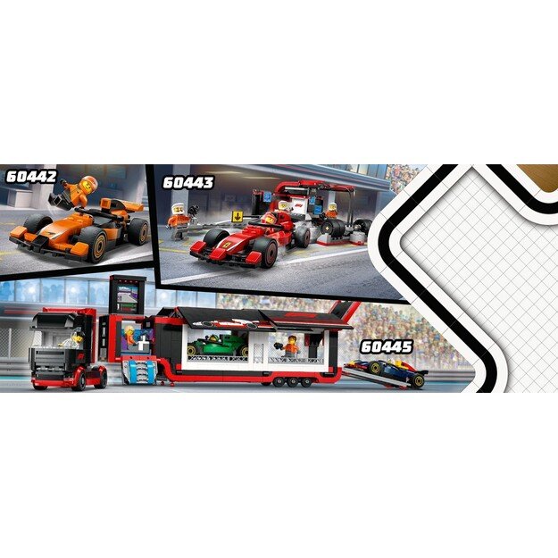 LEGO - LEGO City - F1® Truck with RB20 & AMR24 F1® Cars (60445)