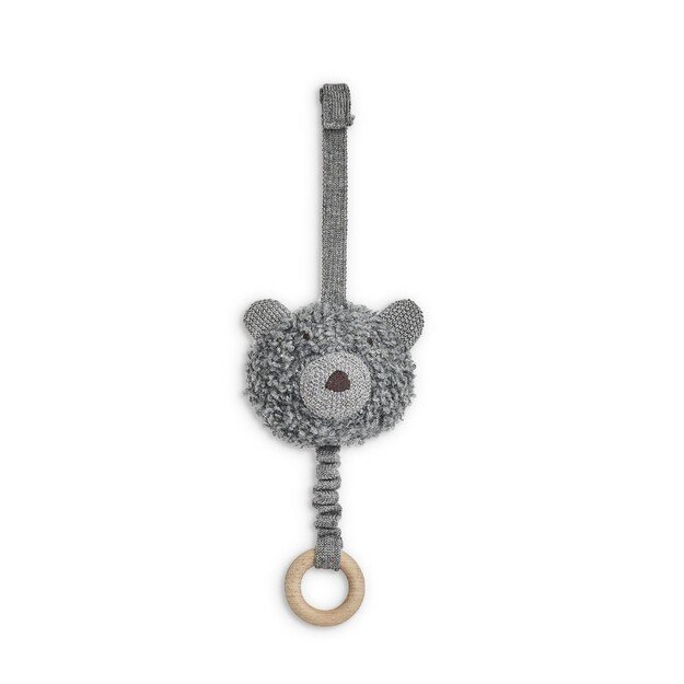 Smallstuff - Music mobile, wool bouclé, grey melange - (40011-43)