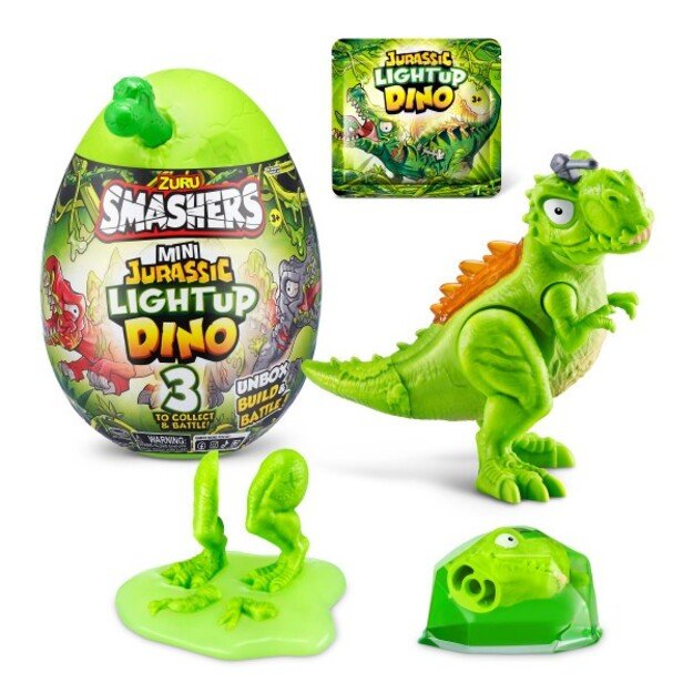 SMASHERS- JURASSIC -SERIES 1 Mini Jurassic Light-Up Dino - (74107)