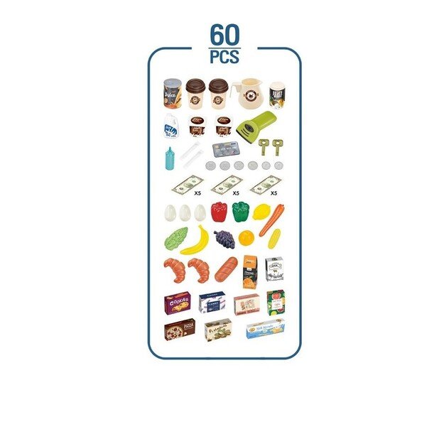 Supermarket w/Shopping Cart & 60 accessories (16140)