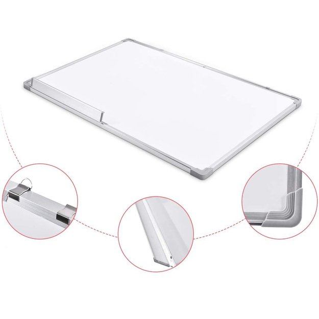BIAŁA TABLICA MAGNETYCZNA SUCHOŚCIERALNA MARKERY RAMA ALUMINIOWA 100x70 16