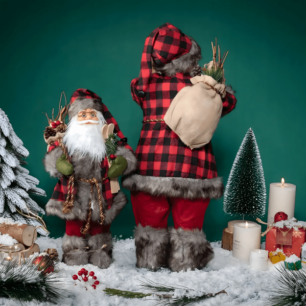 ŚWIĘTY MIKOŁAJ SKANDYNAWSKI FIGURKA ŚWIĄTECZNA NA ŚWIĘTA PREMIUM 45CM 20