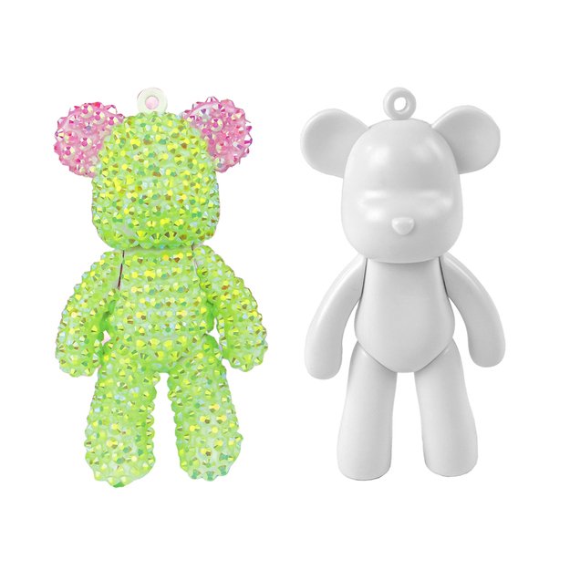 Deimantinė tapyba, deimantinis siuvinėjimas, „pasidaryk pats“ rinkinys, raktų pakabukas, meškiuko raktų pakabukas, 6,5 cm