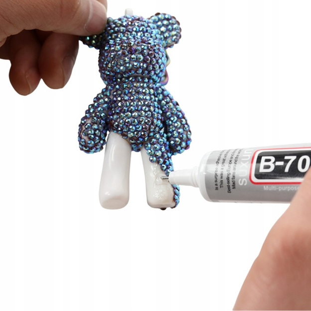 DIAMOND PAINTING DIAMOND EMBROIDERY DIY KIT KEYRING BEAR KEY RING 6.5 CM