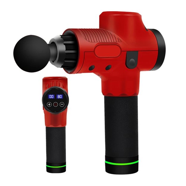 PISTOLET DO MASAŻU PLECÓW CIAŁA STÓP MASAŻER MASSAGE GUN 6 KOŃCÓWEK ZESTAW 4