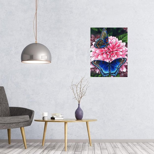MALOWANIE PO NUMERACH OBRAZ Z RAMĄ  DIY ZESTAW PĘDZLE FARBY PŁÓTNO 30x40 16