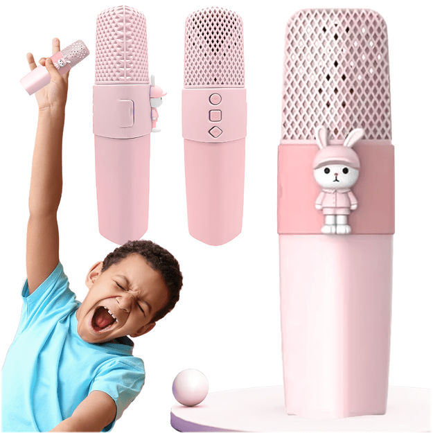 MIKROFON KARAOKE DLA DZIECI BLUETOOTH BEZPRZEWODOWY Z GŁOŚNIKIEM USB 