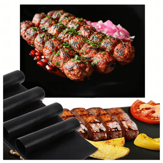 Reusable Teflon BBQ Baking Tray for Oven Grill x4