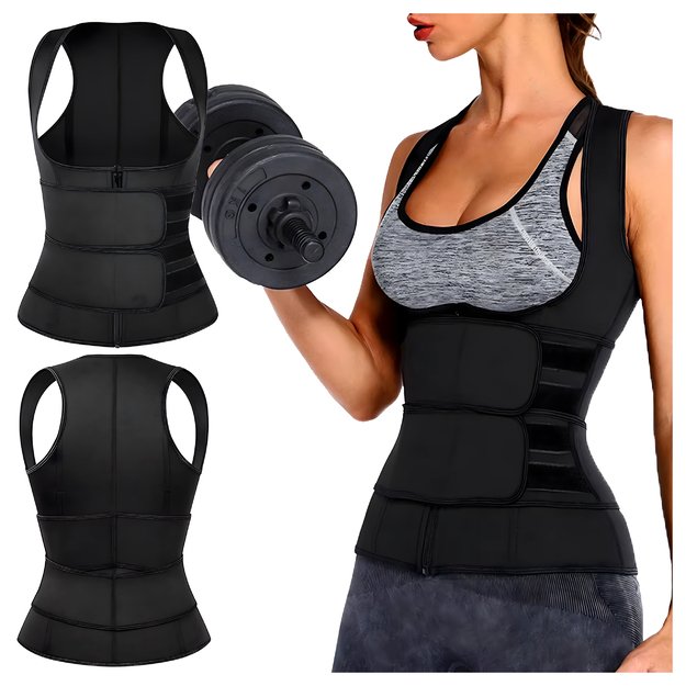 KAMIZELKA NEOPRENOWA FITNESS DAMSKA ODCHUDZAJĄCA SPORTOWA TRENINGOWA XL