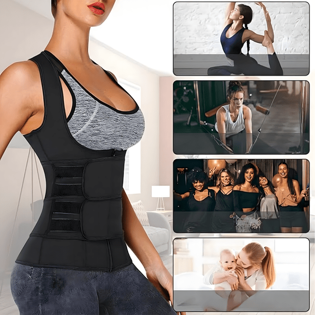 KAMIZELKA NEOPRENOWA FITNESS DAMSKA ODCHUDZAJĄCA SPORTOWA TRENINGOWA XL 26