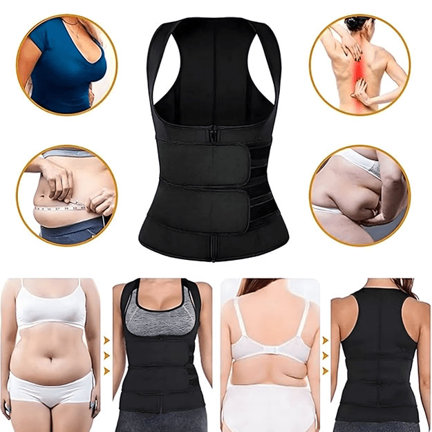 KAMIZELKA NEOPRENOWA FITNESS DAMSKA ODCHUDZAJĄCA SPORTOWA TRENINGOWA XL 27