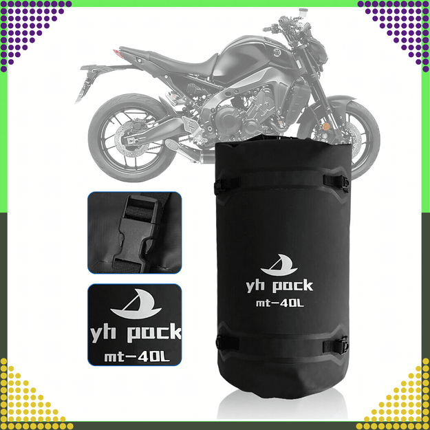 Wodoodporna Torba Motocyklowa na Motor Rower Ramię Sakwa Bagażowa 40L 4
