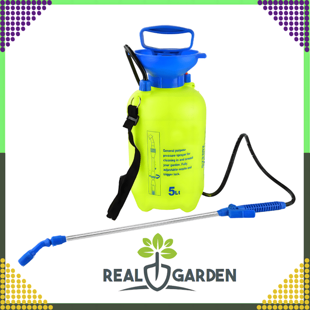 Sodo purkštuvo namų rankinis slėgis 5 l, lanšo diržas