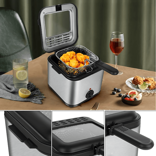 Frytkownica Tradycyjna Deep fryer Olejowa 2,5L do Frytek Ryb Mocna 1000W 13