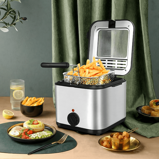 Frytkownica Tradycyjna Deep fryer Olejowa 2,5L do Frytek Ryb Mocna 1000W 14