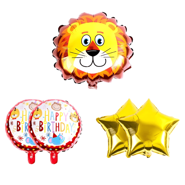 Giraffe Birthday Balloons Set Animals for Birthdays, Parties, 5 pcs