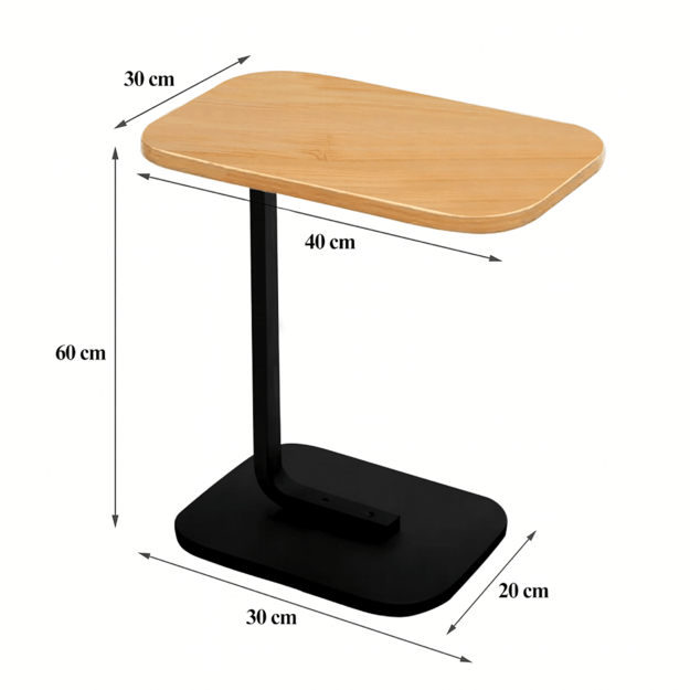 Modernus C formos šoninis kavos staliukas svetainei