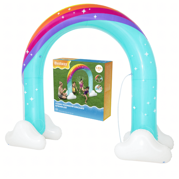 „Bestway 52732“ pripučiama vandens užuolaida su purkštuvų sistema, „Rainbow Garden“, 221 x 71 x 19 cm