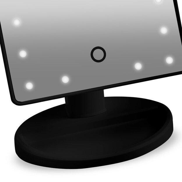 Gillian Jones - 466 Mirror w. Heart LED Light & Touch Function Black