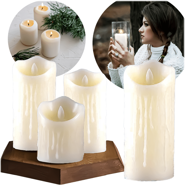 12x ŚWIECZKA LED WKŁAD DO ZNICZA EFEKT PŁOMIENIA ŚWIECA 11CM  ZESTAW BATERIE 8