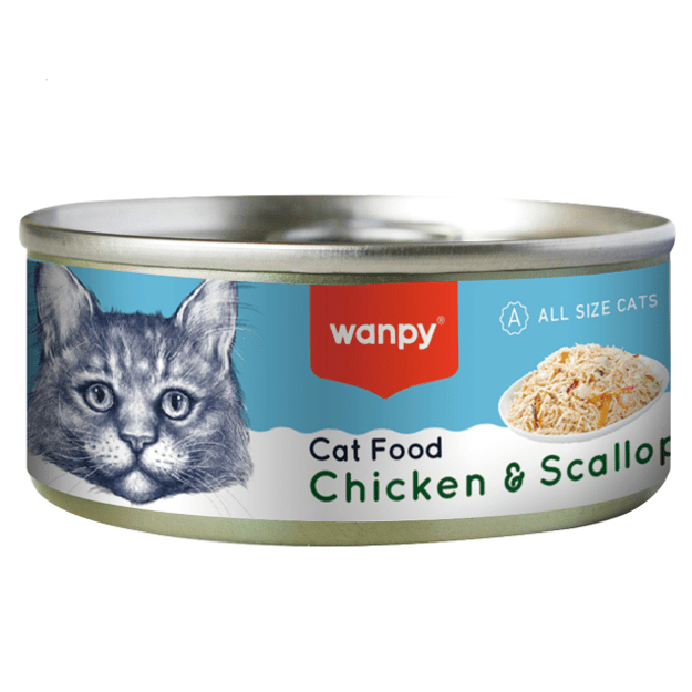 wanpy - Wanpy Canned CatFood Chicken & Scallop 95g - 95g 2