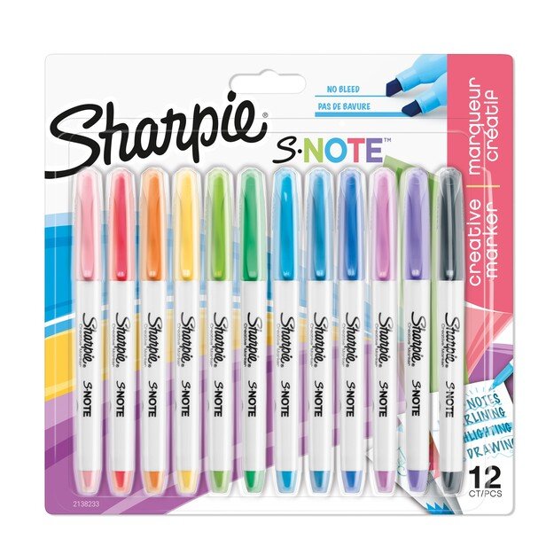 Sharpie - S-Note Chisel12-Blister (2138233)