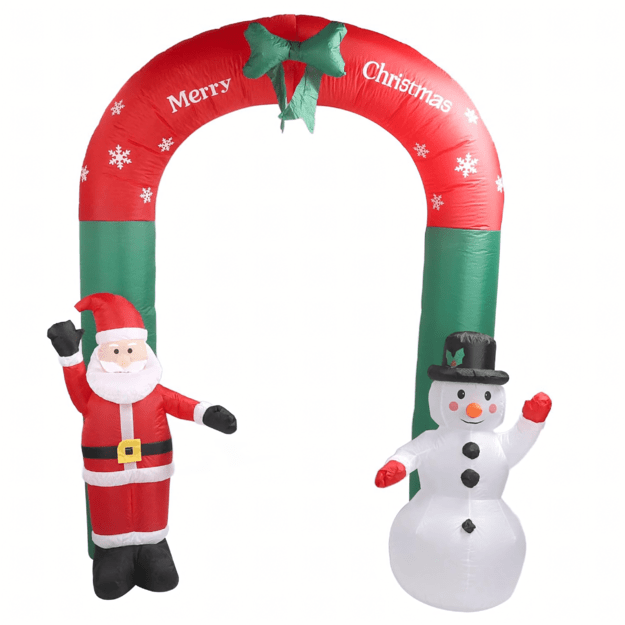 Pripučiami vartai, kalėdinė dekoracija, Kalėdų Senelis, sniego senis, didelis, 240 cm