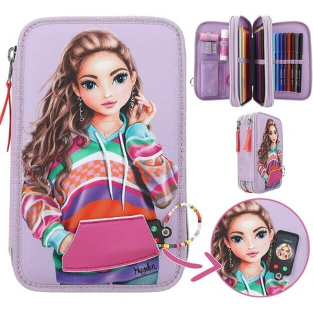 TOPModel - Triple Pencil Case with applied smart phone JOY ( 0412842 ) 2