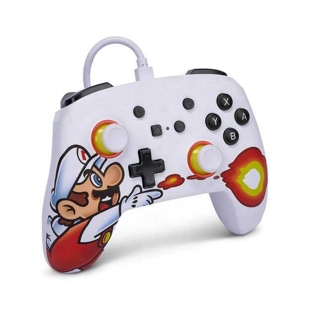 PowerA Enhanced Wired Controller for Nintendo Switch - Fireball Mario
